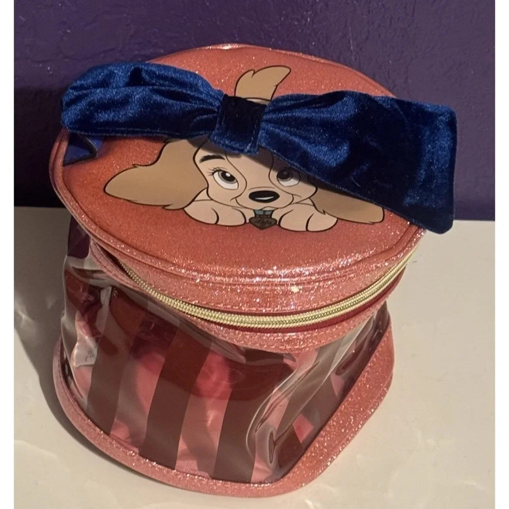 Disney Lady and the Tramp Danielle Nicole Cosmetic Bag Box Lunch Makeup Case